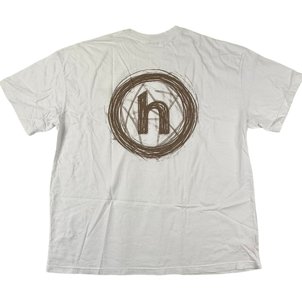 Hidden NY Past Present Future Manhattan Graphic T-Shirt White Brown XXL